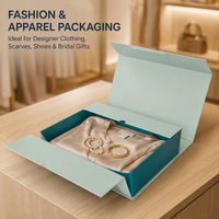 Boîte cadeau pliante de style livre magnétique, boîte en carton gris avec logo personnalisé