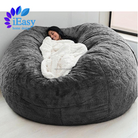 IEasy – chaise pouf de 7 pieds avec housse en fourrure lavable en Machine, canapé-lit de grande taille et meubles de chaise longue géant, livraison directe