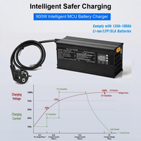 Chargeur de batterie intelligent réglable 900W 40-60V avec écran LCD pour batteries au plomb-acide, Li-ion, LifePO4 et MCU 36V 48V 15A