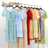 Gaun Wanita Terlaris Elegan Motif Bunga Katun Pakaian Pantai Musim Panas Baju Bekas Grosir Bale