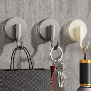 Gancho de succión redondo para montaje en pared, extraíble, de gran capacidad de carga, para cocina, baño, dormitorio, almacenamiento de toallas y ropa. - Product Image 1