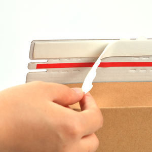 Boîte en carton ondulé recyclable à déchirure facile avec fermeture sécurisée, impression personnalisée de logo découpé pour l'expédition et le stockage - Product Image 4