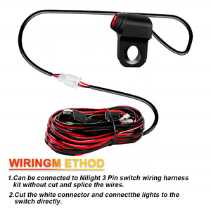IP65 su geçirmez SPST KCD1 ON/OFF <span class=keywords><strong>12V</strong></span> ATV LED Rocker anahtarları 22MM motosiklet gidonu UTV sürüş işık için tak oyna - Product Image 4