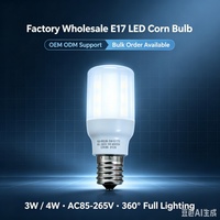 Bombilla LED de Maíz E17 con Iluminación en Todos los Ángulos, 3W/4W, Voltaje Amplio 85-265V, Pequeñas Bombillas LED de Maíz para Decoración de Interiores del Hogar