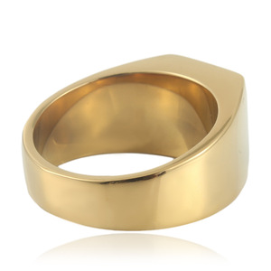 <b>Titanium</b> Steel Square <b>Ring</b> Bezel Setting Unisex Fashion Jewelry Gift 24027 - Product Image 2
