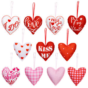 Portachiavi a <span class=keywords><strong>Cuore</strong></span> in Tessuto Imbottito, Decorazione per San Valentino, Matrimoni e Feste, Ciondolo a Forma di <span class=keywords><strong>Cuore</strong></span> 'Sweet Love' - Product Image 1