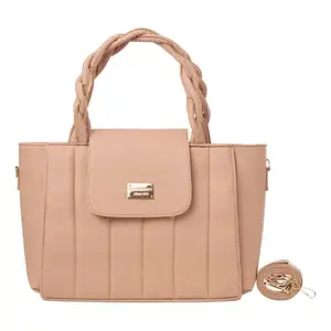 Bolsa de Maquillaje para Mujer Fana Kaira, Tamaño Mediano, Asa Trenzada, Almacenamiento de Cosméticos, Estilo Elegante, Microfibra, Cuero Sintético - Product Image 3