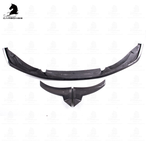 LT stile fibra di carbonio labbro anteriore 3 pezzi Aero Upgrade Tuning Body Kit per BMW F80 M3 F82 F83 M4 2014-2019 - Product Image 2