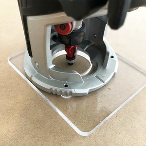 จานฐานแม่แบบอะคริลิคอเนกประสงค์เราเตอร์,สำหรับ<span class=keywords><strong>สาย</strong></span>เคเบิลเราเตอร์ Ryobi <span class=keywords><strong>Makita</strong></span> Hitachi Dewalt Lucite ดอกสว่านนำทาง - Product Image 4