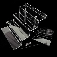 Étagère d'appoint moderne amovible et légère en acrylique transparent brillant multicouche, présentoir de rangement pour cosmétiques