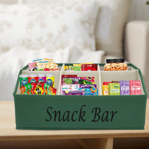 Panier de rangement personnalisé pour collations, panier de rangement pour bonbons avec 6 compartiments séparés en tissu - Product Image 3