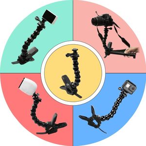 Brazo universal de abrazadera fuerte a precio de fábrica con montaje de mordazas de cuello ajustable de <span class=keywords><strong>7</strong></span> Secciones para Cámara de Acción <span class=keywords><strong>Gopro</strong></span>/DJI/Insta360 - Product Image 6