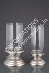 Candelabro de Aluminio y Vidrio Hecho a Mano con Diseño Europeo, Centro de Mesa para Bodas, Ecológico, Aromático, Disponible en Color Estaño - Product Image 6
