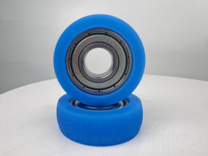 Memiliki kapasitas bantalan beban yang baik, tahan aus, dan kebisingan rendah 5mm x 22mm x 9mm bantalan bola PU bantalan katrol roda biru - Product Image 5