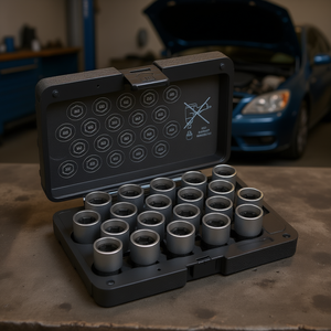 16 Piece <b>Socket</b> Set 1/2 Inch Drive Metric SAE Chrome Vanadium Steel For Auto Repair Tools - Product Image 3