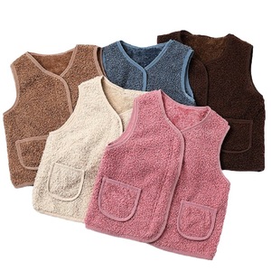 <span class=keywords><strong>Gilet</strong></span> en velours côtelé chaud uni à fermeture éclair style coréen pour enfants, collection Printemps-Automne-Hiver, vêtement d'extérieur pour garçons - Product Image 1