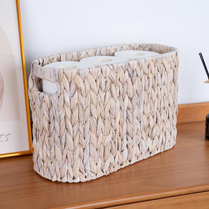 Cesta de Almacenamiento Tejida Bobai, Rectangular, Blanca, Hecha a Mano, Tipo Piso, para Baño, Organizador de Papel Higiénico y Uso en Oficina/Hogar - Product Image 4