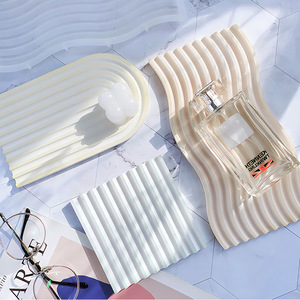 Moule de plateau de gypse en Silicone de conception d'arc en forme de <span class=keywords><strong>U</strong></span> professionnel pour bricolage artisanat outils de gâteau pour le béton de coulée de résine époxy - Product Image 5