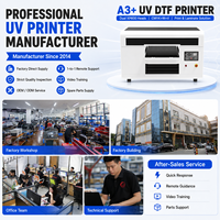 Impresora Acrílica UV DTF A3 con Dos Cabezales XP600, Circulación de Tinta Blanca Rotativa, Laminador de Película AB, Diseño Portátil
