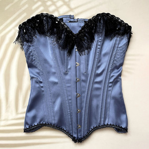 Corset gainant en dentelle à franges, style court, avec lien dans le dos, en satin, avec <span class=keywords><strong>pince</strong></span> et fermeture éclair, très vendu - Product Image 6