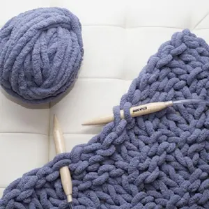 Оптовая продажа, толстая Полиэстеровая синель, крупная пряжа для вязания одеяла синели