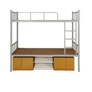 New hot sale child triple bedroom furniture child wood kids knock down iron bunk bed