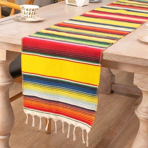 Artículos <span class=keywords><strong>para</strong></span> <span class=keywords><strong>Fiestas</strong></span> <span class=keywords><strong>Mexicanas</strong></span> - Camino de Mesa, Tapiz y Manta con Flecos, Mantel Tejido <span class=keywords><strong>para</strong></span> Decoración - Product Image 2