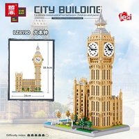 Lezi Big Ben Ensemble de jouets de construction en briques de construction 3466 pièces Mini bloc pour enfants Briques en plastique Démonter Construction Cadeau pour les enfants