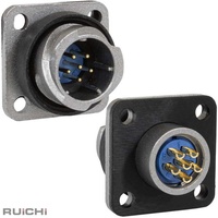 Connecteurs circulaires RUICHI FQ14-6pin ZPK-8 à déconnexion rapide, 6 broches, 3A 250V IP67, boîtier en aluminium, contact en cuivre, 3A 250V IP67
