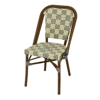 Chaises de bistrot parisien imperméables, nouveau design, en rotin d'extérieur, style français, chaise de terrasse pour restaurant