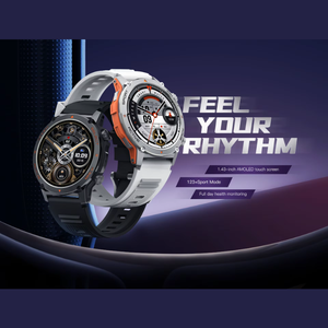 Montre connectée DF56, écran AMOLED 1,43 pouces 466x466, IP68, fréquence cardiaque <span class=keywords><strong>24h</strong></span>/24, ECG, suivi du sommeil, 123 modes sportifs, ronde, pour hommes d'affaires, commande vocale IA, longue autonomie - Product Image 5