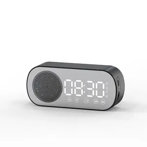 Z7 Speaker nirkabel portabel pesta ruangan Digital cerdas tren baru dengan Speaker jam meja nirkabel cermin bening