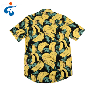 โปรโมชั่นใหม่ เสื้อเชิ้ตฮาวายลายกล้วยสีเหลืองสดใส สไตล์ตลกๆ สำหรับผู้ชาย - Product Image 2