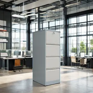 Hot Sale Office Filing Cabinet Vertical Steel with Four Drawers for Document Storage Dimensions provided