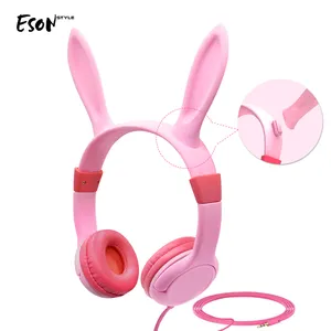 Eson Cuffie Bambini Dei Capretti di Stile Dell'orecchio del Coniglietto Delle Ragazze Ragazzi Adolescenti Pieghevole Regolabile On Ear Cuffie Jack da 3.5mm