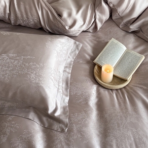 Nouvelle Arrivée 2026 – Parure <span class=keywords><strong>de</strong></span> <span class=keywords><strong>Lit</strong></span> 4 Pièces en Lyocell 60S Jacquard Violet Bio pour l'Été – Housse <span class=keywords><strong>de</strong></span> <span class=keywords><strong>Couette</strong></span> Rafraîchissante pour la Maison - Product Image 5