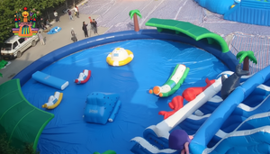 Parque Acuático Inflable <span class=keywords><strong>Comercial</strong></span> Grande, Centro de Actividades Múltiples con Temática Oceánica de PVC Resistente para Alquiler - Product Image 4