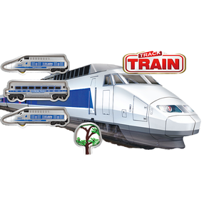 B/O Electric Bullet Train Set ABS G Train Slot Toys Silver <span class=keywords><strong>Ferrocarril</strong></span> de alta velocidad con sonido de luz de locomotora para niños y niñas Regalo - Product Image 2