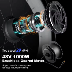 Bicicleta Eléctrica de Montaña para Adultos, 48V 1000w, Batería de Iones de Litio de Alto Rendimiento, 60km de Autonomía - Product Image 6