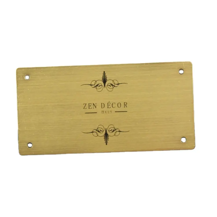 Custom Brushed Gold Blank Metal Visiting Souvenir Card Stainless Steel Etched Metal Membership VIP Business Card