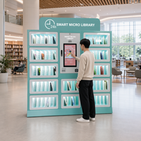 HAUMR Library Holds Locker RemoteLocker LibCabinet HF Locker Kiosco de autenticación múltiple con inicio de sesión por rostro, código QR y tarjeta para préstamo seguro de libros