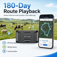 탱크 투 4G 가축 GPS 추적기, 듀얼 위성 및 와이파이 저전력 위치 추적기 (소, 양, 농장 동물 추적용)