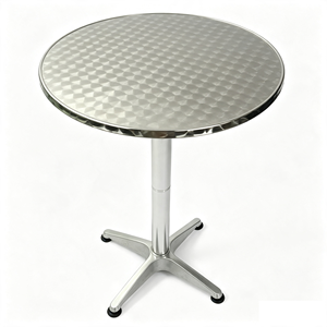 <b>Round</b> Aluminum Bar Height <b>Table</b>, Foldable Top Adjustable Pub High <b>Table</b>, Heavy Duty Waterproof Metal Cocktail <b>Table</b> - Product Image 3