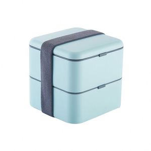 Food-Grade Plastic Double Layer <b>Lunch</b> <b>Microwavable</b> <b>Box</b> With Printing - Product Image 6