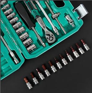 53-piece Chrome Vanadium Steel Multi-function Repair Household Auto Repair <strong>Ratchet</strong> <strong>Wrench</strong> Socket Set PC Combination Tool Plastic - Product Image 3