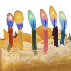 Long Thin Cake Candles Metallic Birthday Candles Long Thin Candles In Holders For Birthday Wedding Color Cake Topper - 15 - View #11