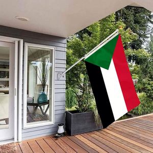 Bandera Nacional de Sudán de Poliéster de 3x5 pies a Precio Económico con Dos Ojales - Product Image 2
