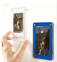 Cadre photo magnétique personnalisé en acrylique 4x6 pouces, support de photographie, petite plaque d'affichage pour cartes