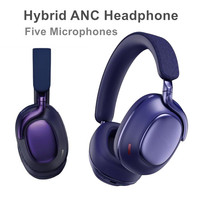 Headphone Hybrid FFFB Baru ANC Peredam Kebisingan 30-35dB 5 Mikrofon untuk Penerbangan BT Headset Nirkabel Lipat Putar JL7018 Driver Dinamis
