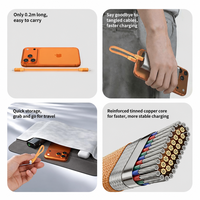 Câble USB C magnétique 240W, charge rapide, type C vers type C, cordon de charge tressé, USB-C vers USB-C pour smartphone, tablette, ordinateur portable